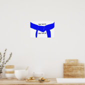 Lichte blauwe gordel voor sportartikelen poster (Keuken)