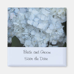 Lichte Blauwe Hortensia Save the Date Magneet