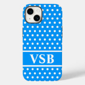 Lichte blauwe poolpunten Case-Mate iPhone case (Achterkant)