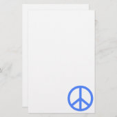 Lichte blauwe vrede briefpapier (Voorkant / Achterkant)