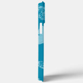 Lichte blauwe zwarte buikvlies Case-Mate iPhone case (Achterkant / Rechts)