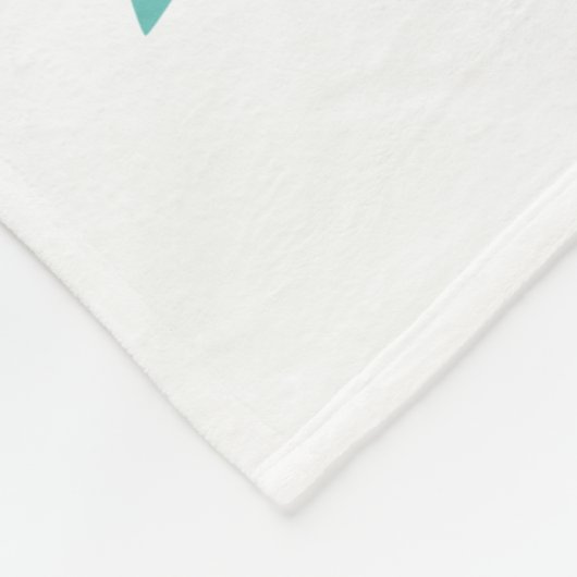 Lichte Blauwgroen en witte Sharp Mandala Fleece Bl (Hoek)