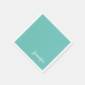 Lichte Blauwgroen Trendy Moderne Minimale Grafisch Servet (Hoek)