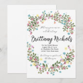Lichte Bloemen Bruids Douche Uitnodiging (Voorkant / Achterkant)