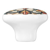 Lichte bloemige Tegel Keramische Knop (Zijkant)