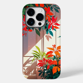 Lichte botanische tuin voor de deur Case-Mate iPhone 14 pro hoesje