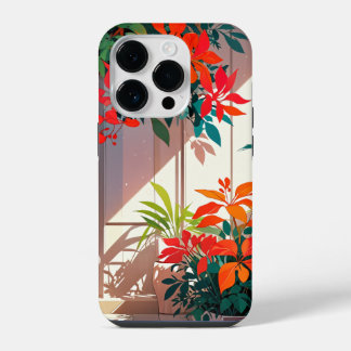 Lichte botanische tuin voor de deur iPhone 14 plus hoesje