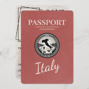 Lichte Bourgogne Italië Paspoort Save The Date