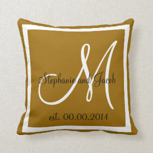 Lichte bruine bruiloft-keepaardkussen kussen