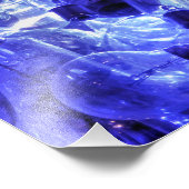 LICHTE BULBS IN BLAUW FOTO AFDRUK (Hoek)