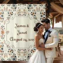 Lichte Buttercream Bloemen Huwelijk Achtergrond