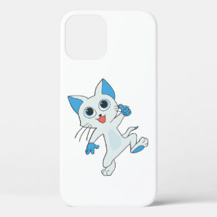 LICHTE CYAANSE KITTEN MET BLAUWE JONGEN, EARS iPhone 12 HOESJE