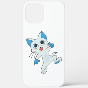 LICHTE CYAANSE KITTEN MET BLAUWE JONGEN, EARS iPhone 12 PRO MAX HOESJE
