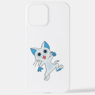 LICHTE CYAANSE KITTEN MET BLAUWE JONGEN, EARS iPhone 12 PRO MAX HOESJE