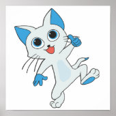 LICHTE CYAANSE KITTEN MET BLAUWE JONGEN, EARS POSTER (Voorkant)