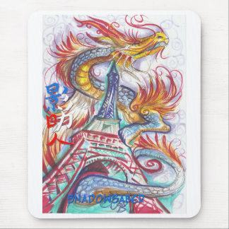 Lichte Eiffel Tower Dragon en Hope Muismat