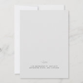 Lichte elegante trouwuitnodiging met bloemendetail save the date (Achterkant)