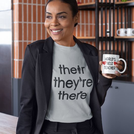 Lichte elementaire leerkracht woordenschat t-shirt