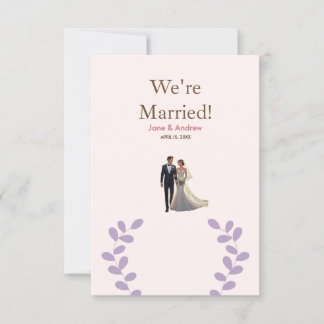 Lichte en comfortabele huwelijksuitnodiging, gedru kaart