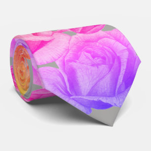 Lichte en gedurfde rozen en rozen toppen Bloemen Stropdas