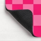 Lichte en Hot Pink Checker Patroon Ontwerp Muismat (Hoek)