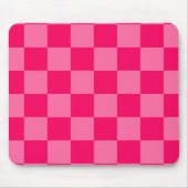 Lichte en Hot Pink Checker Patroon Ontwerp Muismat (Voorkant)
