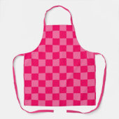 Lichte en Hot Pink Checker Patroon Ontwerp Schort (Voorkant)