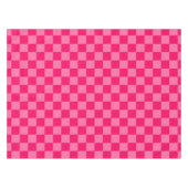 Lichte en Hot Pink Checker Patroon Ontwerp Tafelkleed (Voorkant (Horizontaal))