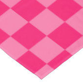Lichte en Hot Pink Checker Patroon Ontwerp Tafelkleed (Gekanteld)