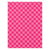 Lichte en Hot Pink Checker Patroon Ontwerp Tafelkleed (Voorkant)