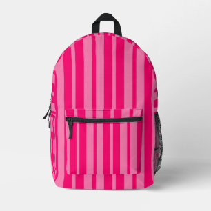 Lichte en Hot Pink Stijlvolle Strepen Patroon Desi Bedrukte Rugzak