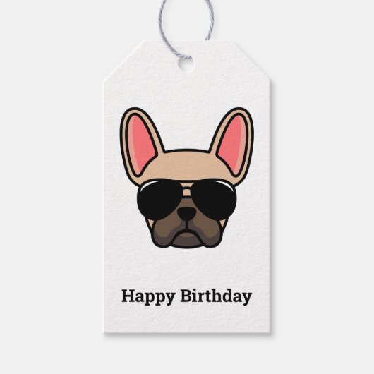 Lichte Fawn French Bulldog Gift Labels Cadeaulabel (Voorkant)