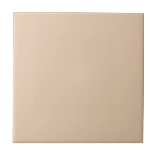 Lichte Fawn Solid Color Tegeltje (Voorkant)