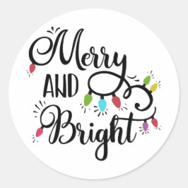 lichte feestdagen ronde sticker