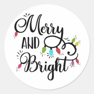 lichte feestdagen ronde sticker