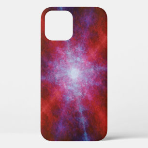 Lichte flits op een rode achtergrond Hoesje-Mate i iPhone 12 Hoesje