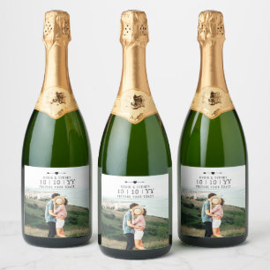 Lichte foto   De datum opslaan   ETIKET FLES