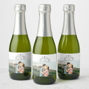 Lichte foto   De datum opslaan   ETIKET MINI-FLES