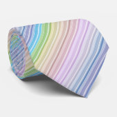 Lichte gedempte regenboogstrepen stropdas (Opgerold)