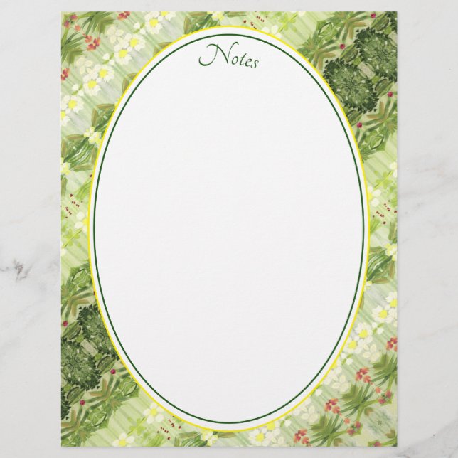 Lichte gele boter briefhoofd (Voorkant)