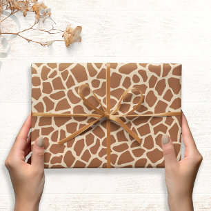 Lichte Giraffe Dierenprint Safari Thema Cadeaupapier