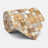 Lichte Golden Disco Tegel Stropdas (Opgerold)