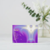 LICHTE GOLVEN, Violet, Paarse, Wit Visitekaartje (Staand voorkant)