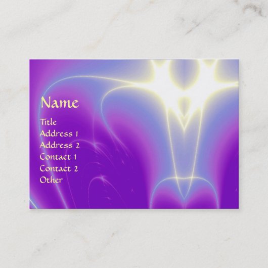 LICHTE GOLVEN, Violet, Paarse, Wit Visitekaartje (Voorkant)