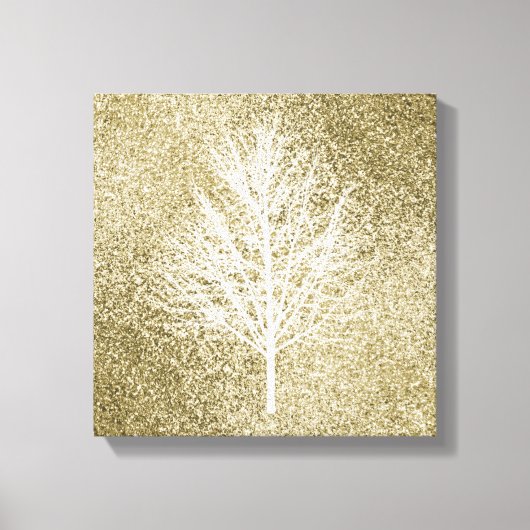 lichte gouden mousserende glans canvas afdruk (Voorkant)