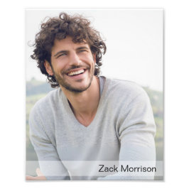 Lichte gradiëntrand 8x10 Actor Headshot Prints Foto Afdruk