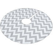 Lichte grijze en witte Chevron kerstboomrok Kerstboom Rok (Gekanteld)