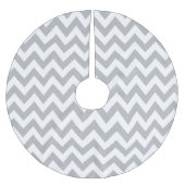 Lichte grijze en witte Chevron kerstboomrok Kerstboom Rok (Voorkant)
