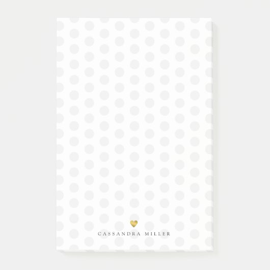 Lichte grijze pokadots post-it® notes (Voorkant)