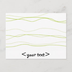 Lichte groene en witte golven briefkaart